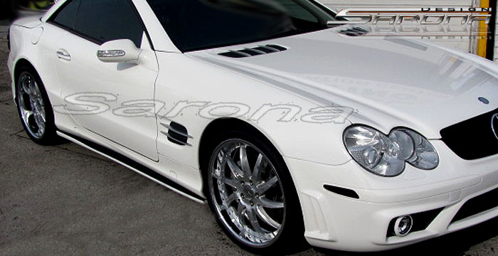 Custom Mercedes SL Side Skirts  Convertible (2003 - 2012) - $490.00 (Part #MB-015-SS)
